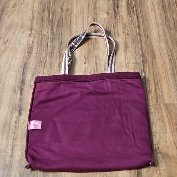Vintage Victoria's Secret Pink Tote Bag - Purple Burgandy And Cream - Picture 9 of 15